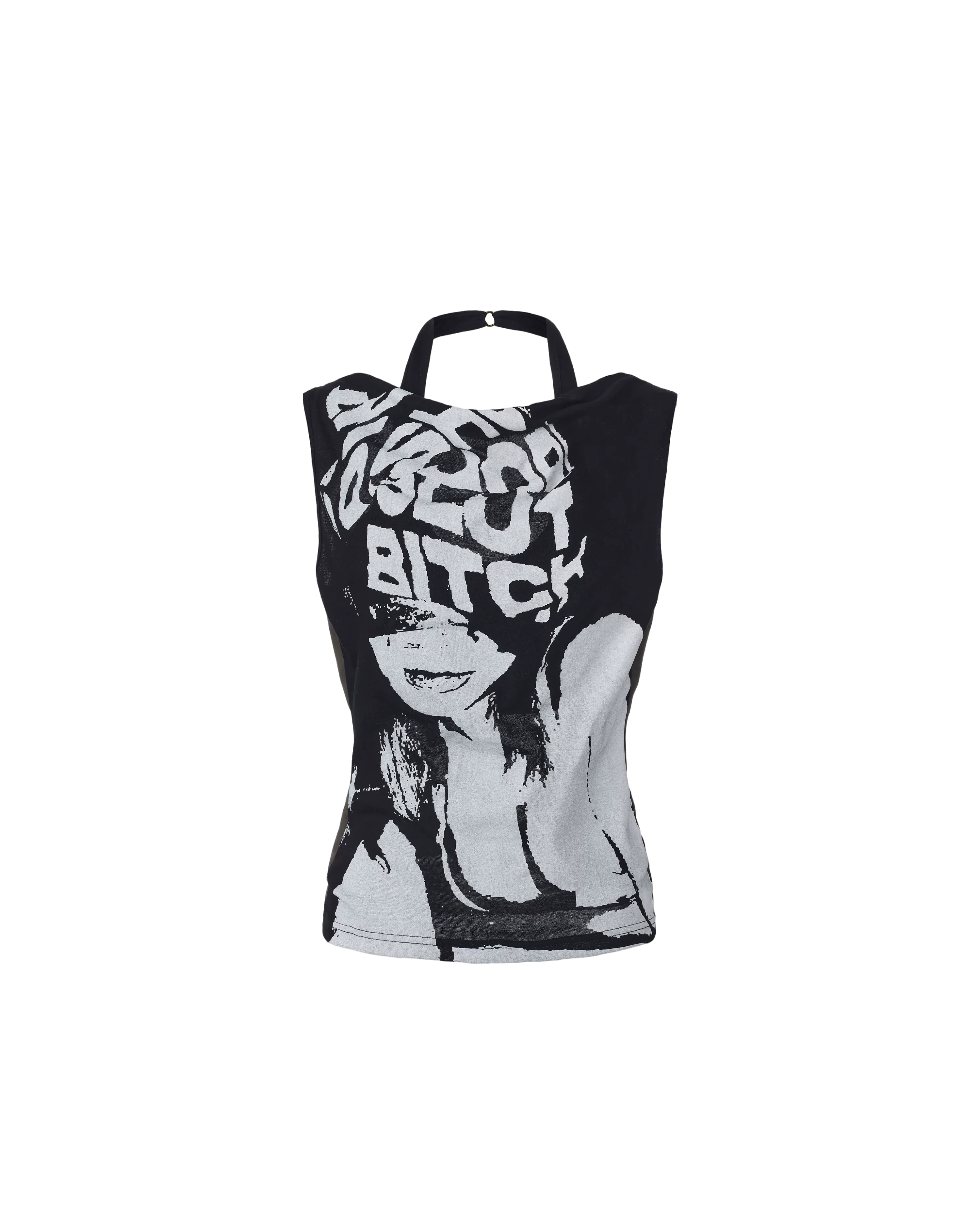 Punk Grunge Reversible Halter Vest
