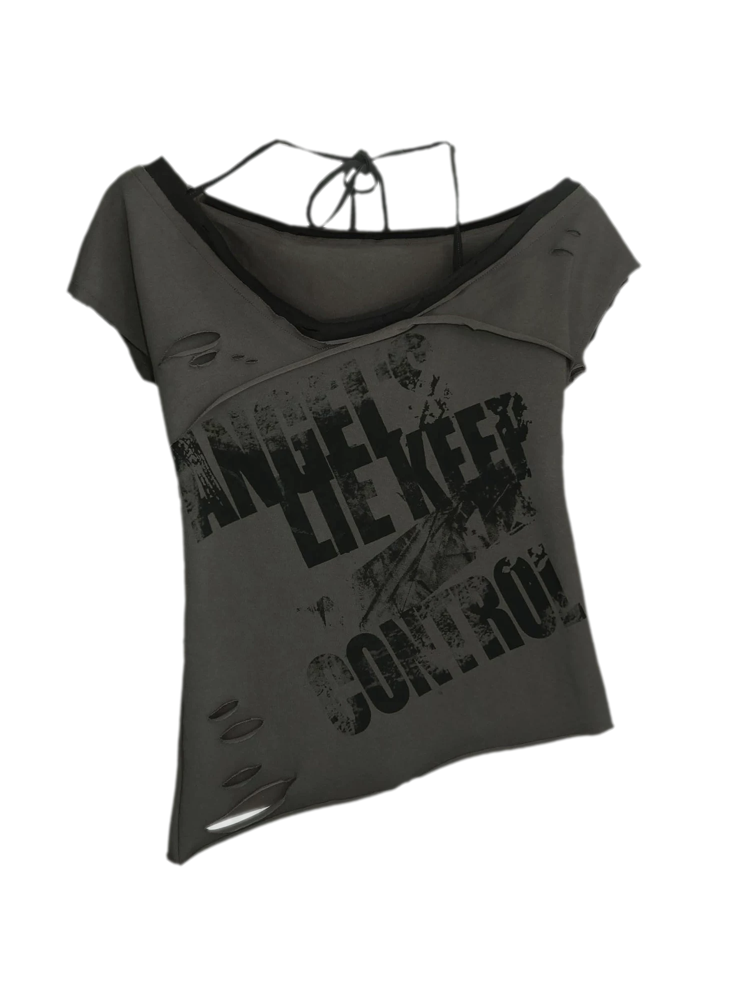 Asymmetric Graffiti T-Shirt
