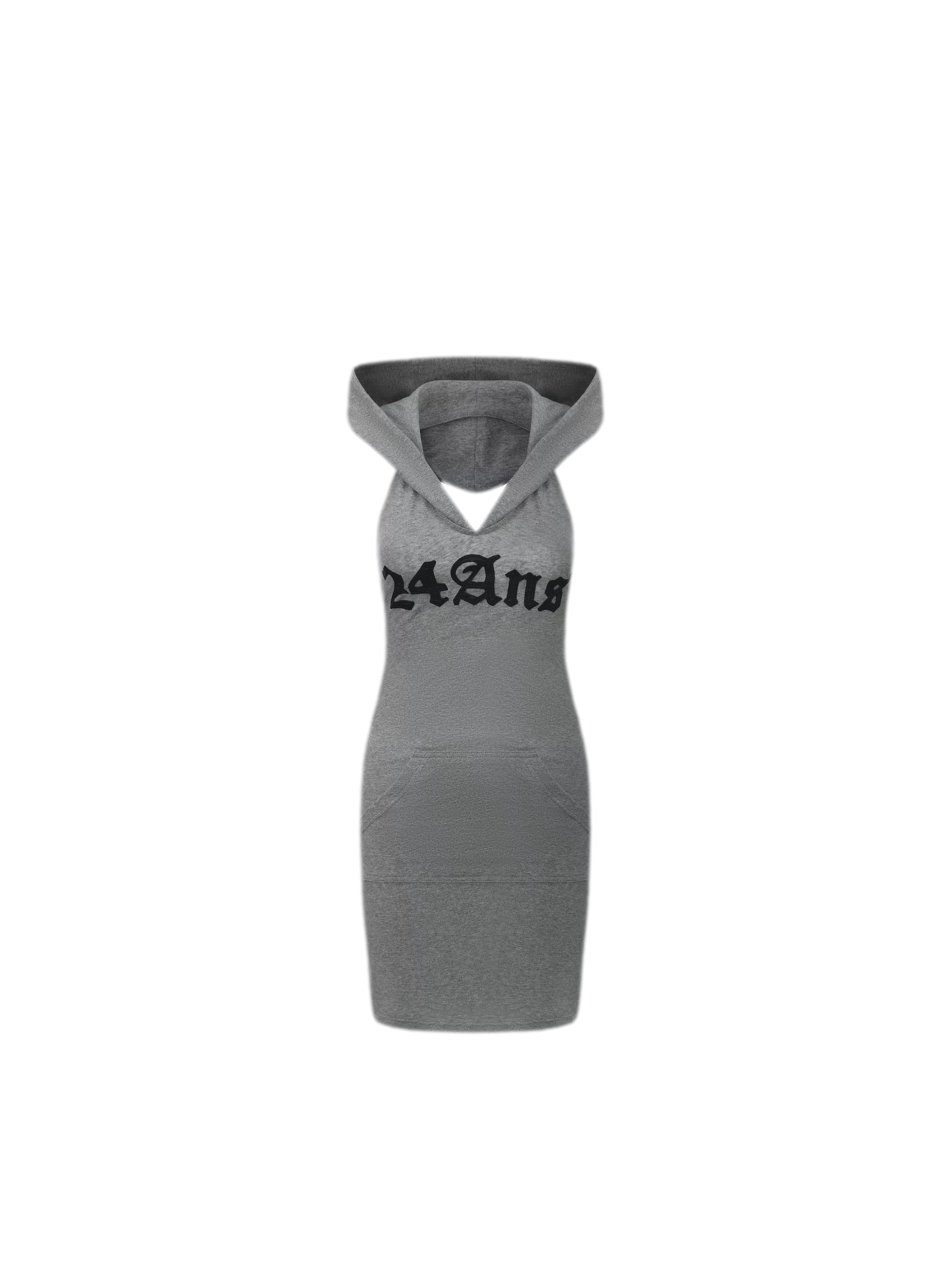 24ANS x UWA Backless Hooded Mini Dress