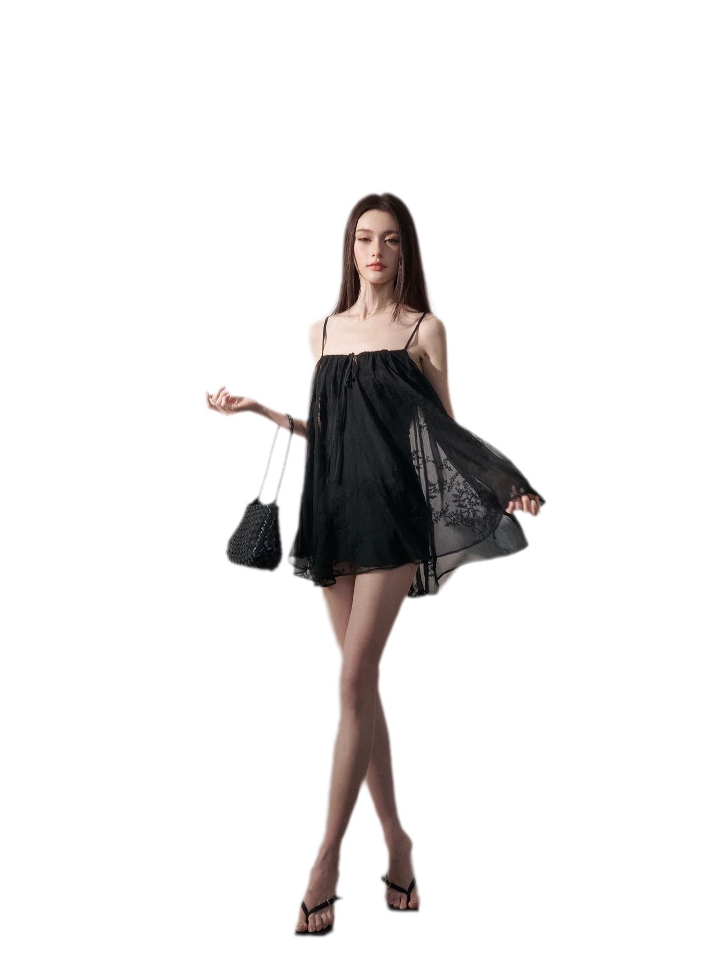 Ruched Tulle Camisole