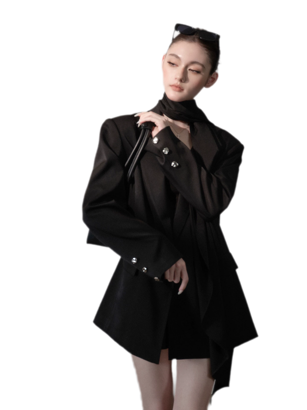 Satin Sash Relaxed Blazer