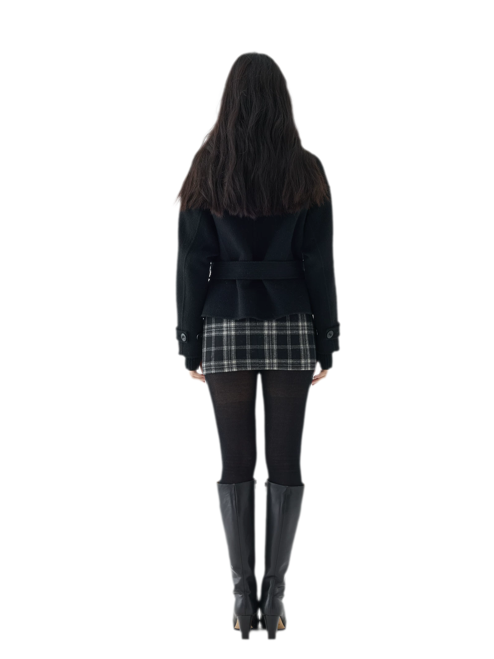 Double-Faced Wool Short Coat