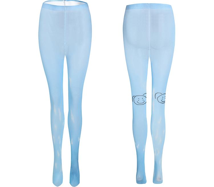 Graphic High-Stretch Footed Tights
