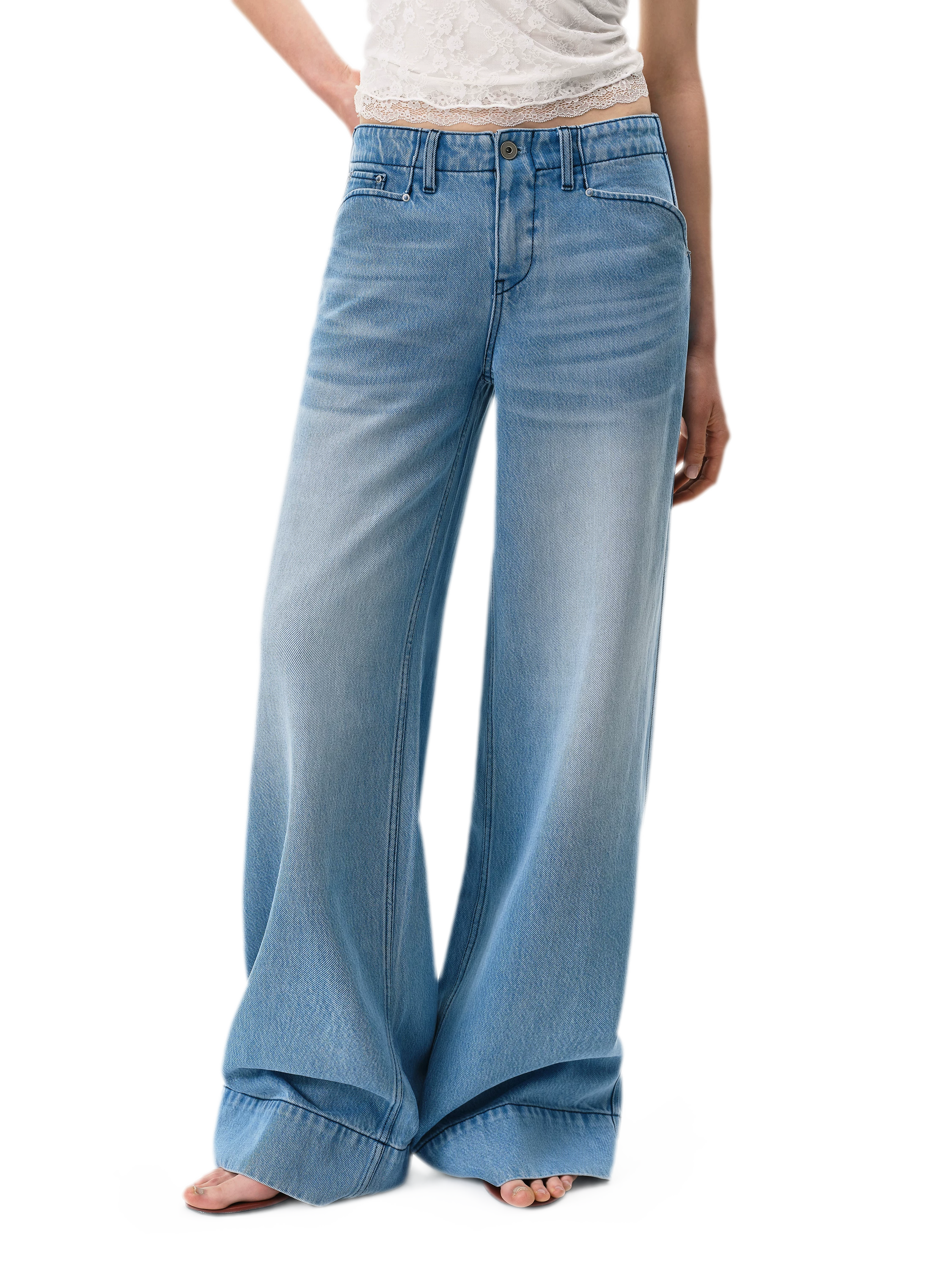 Lyocell Wide-Leg Jeans