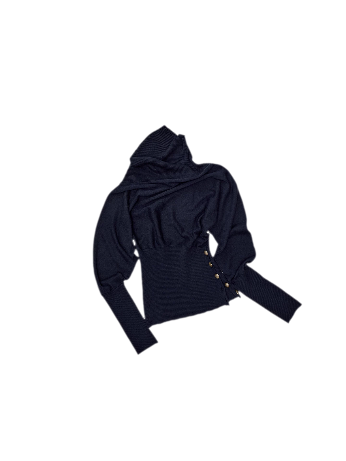 Pullover aus Acetat und Kaschmir mit Fledermausärmeln