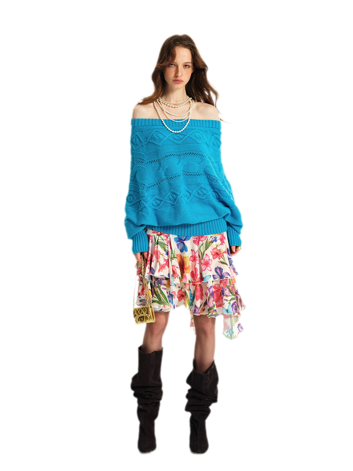 Openwork Cable Knit Set