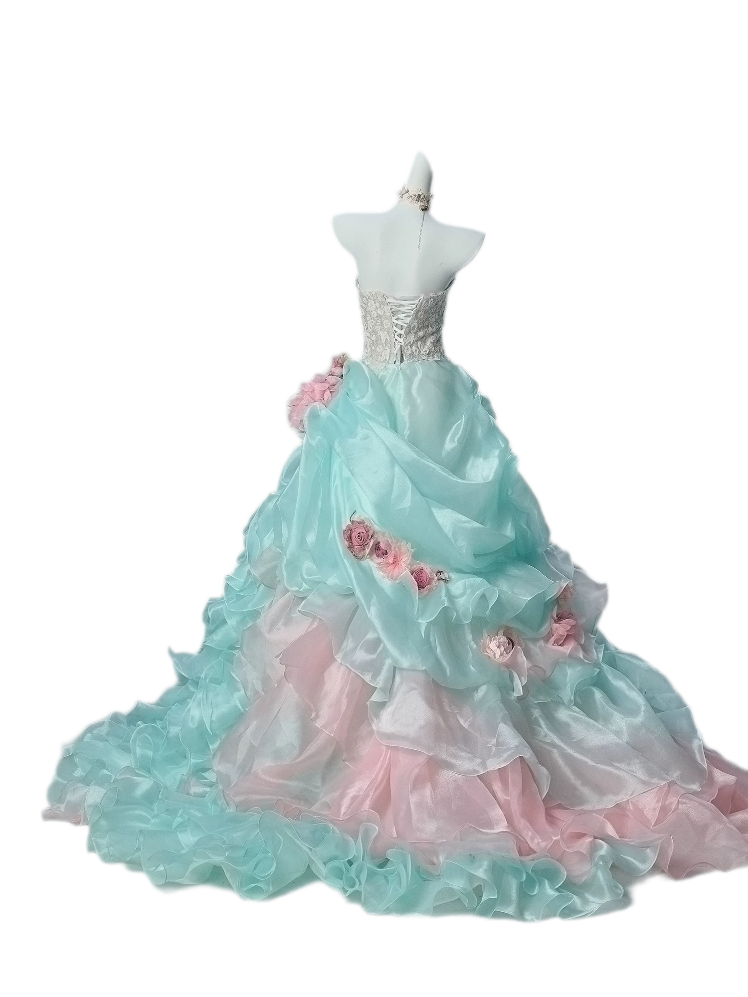 Scintillant Floral Ballgown