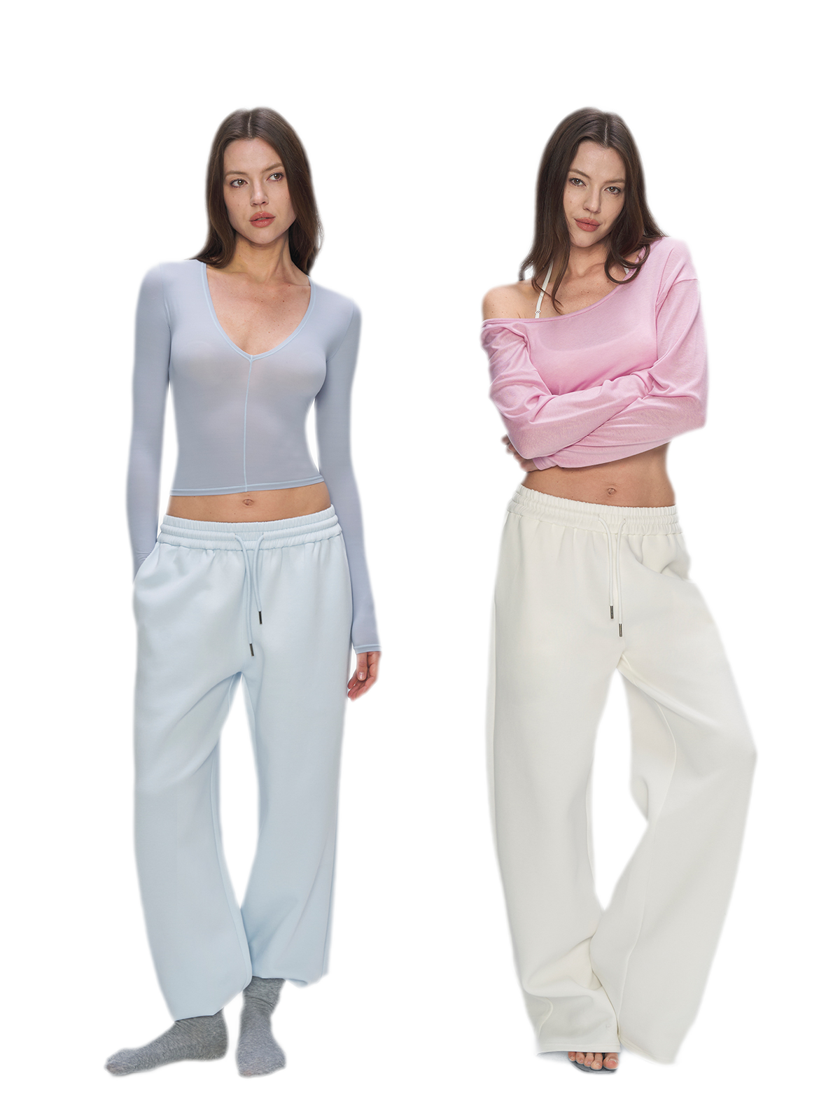 Air Cotton Wide-Leg Sweatpants