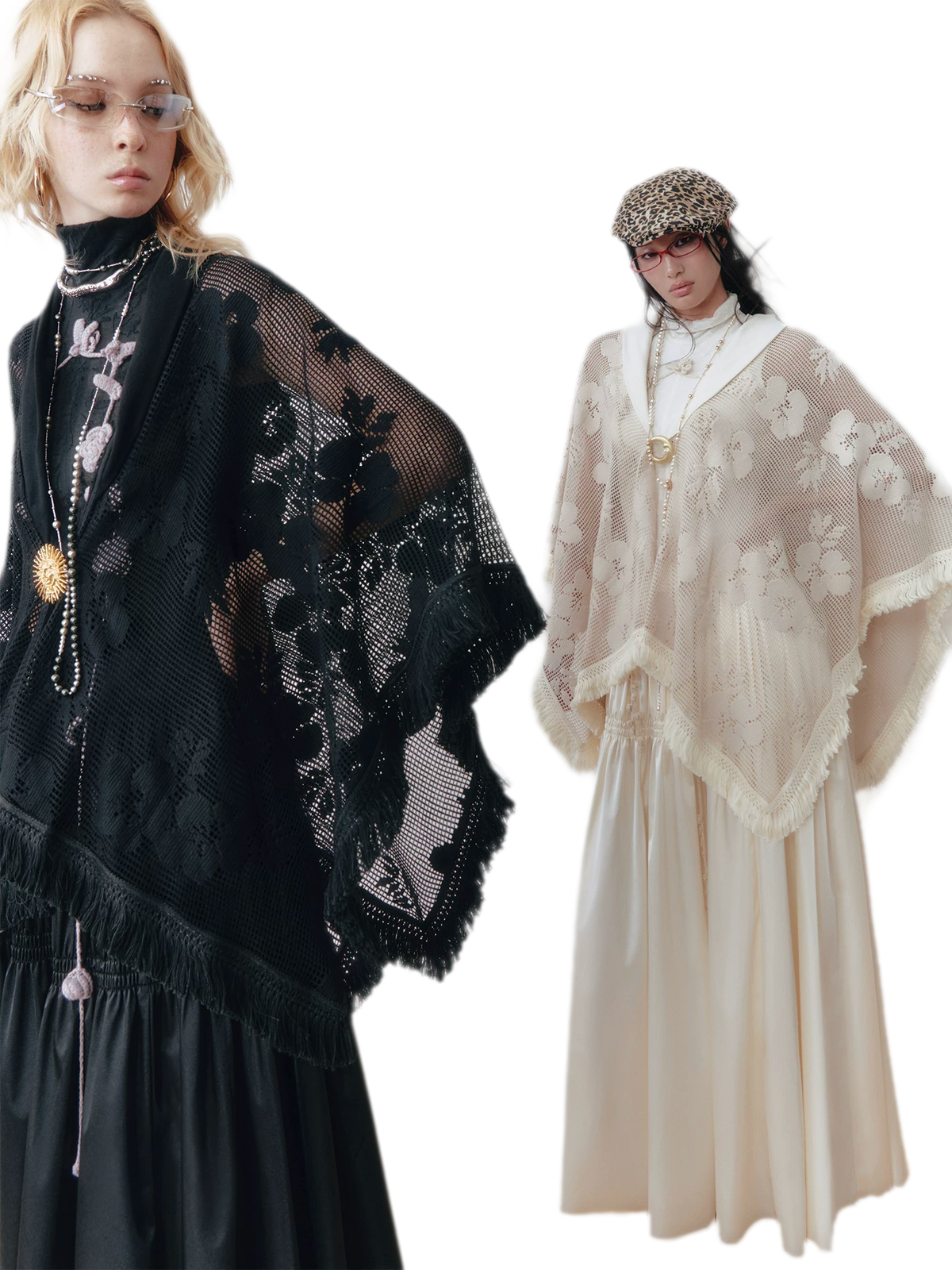 Hollow Woven Tassel Cloak