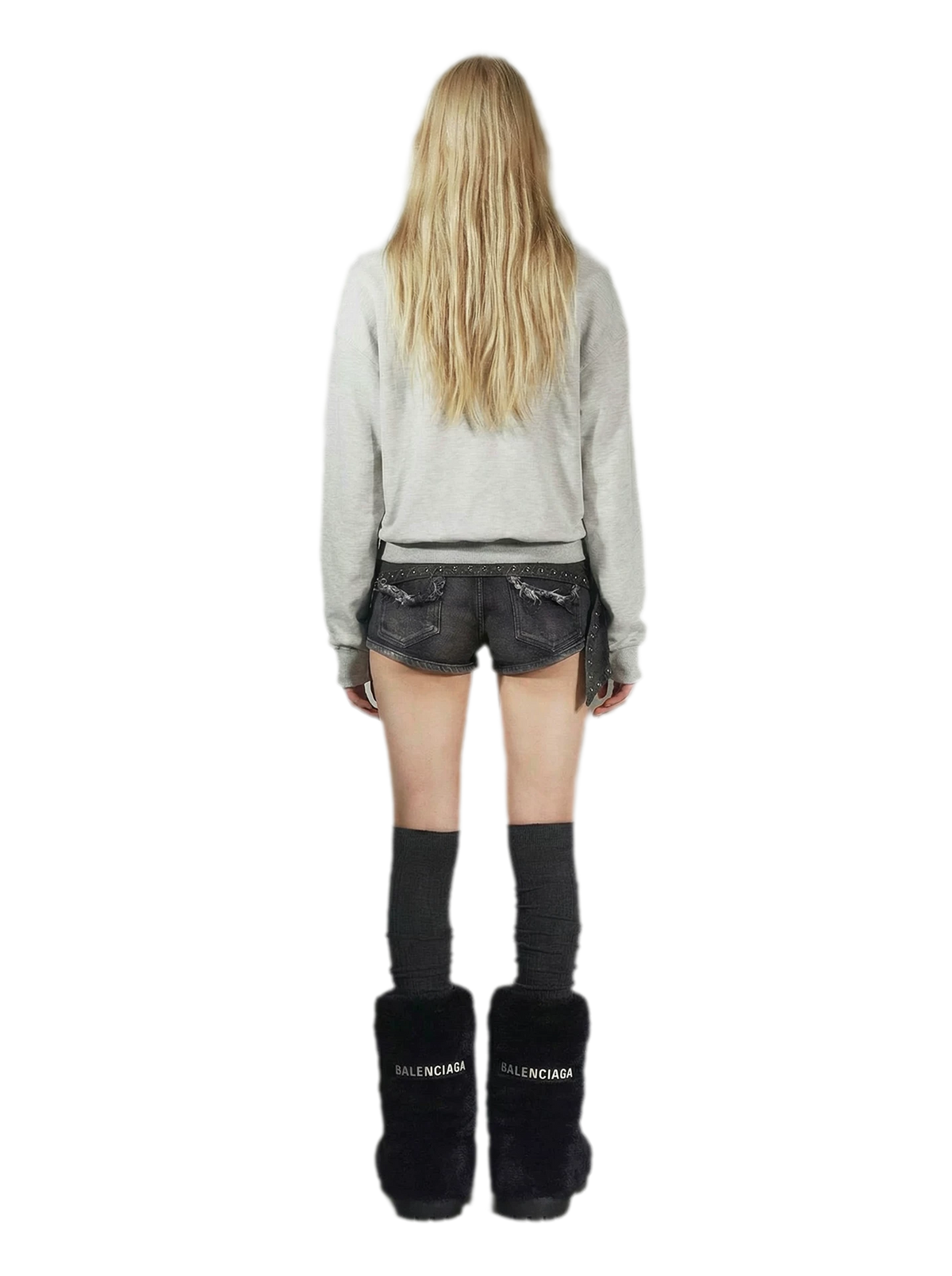 Cardigan corto con zip e strass