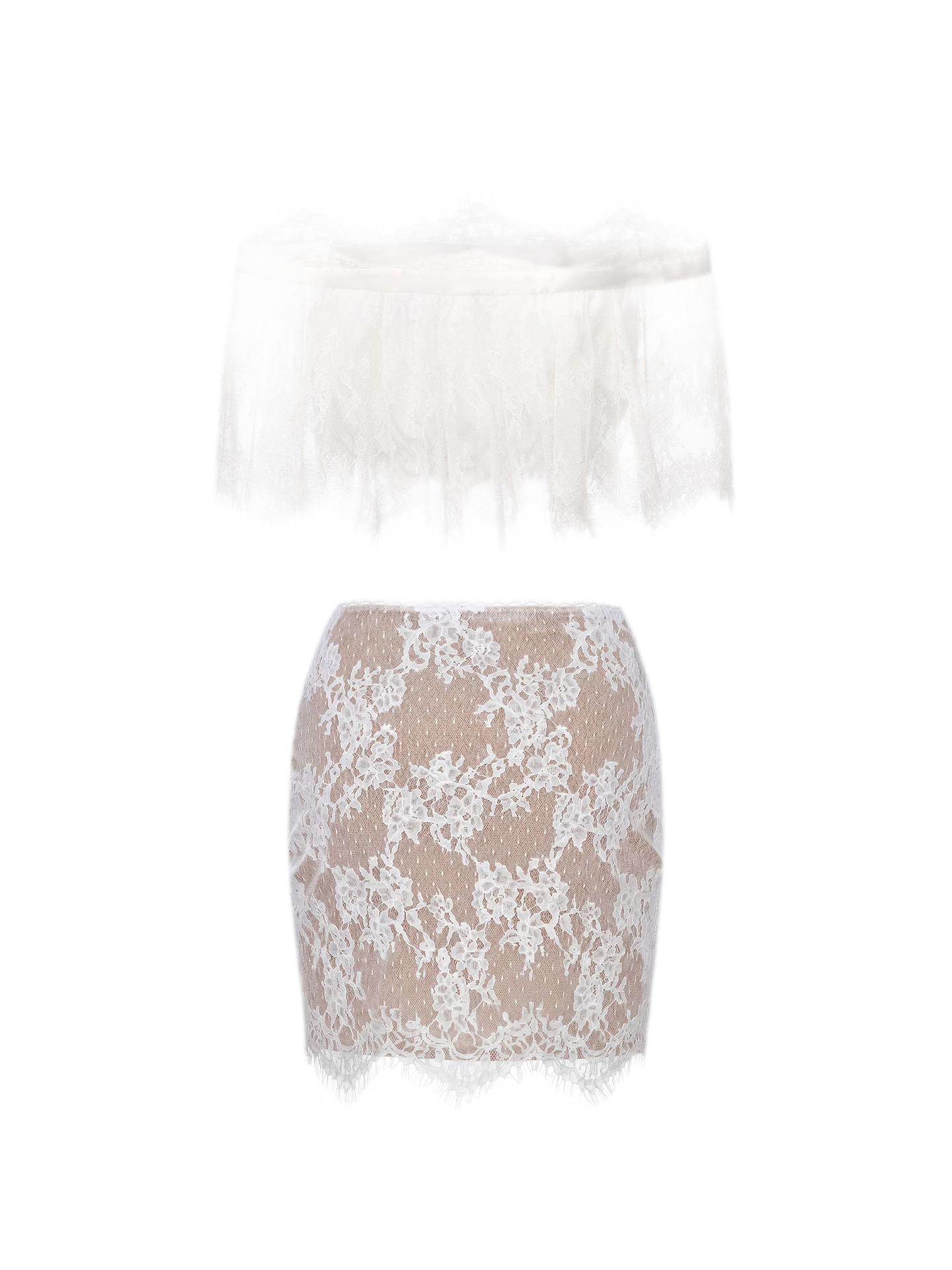 Lace Off-Shoulder Set