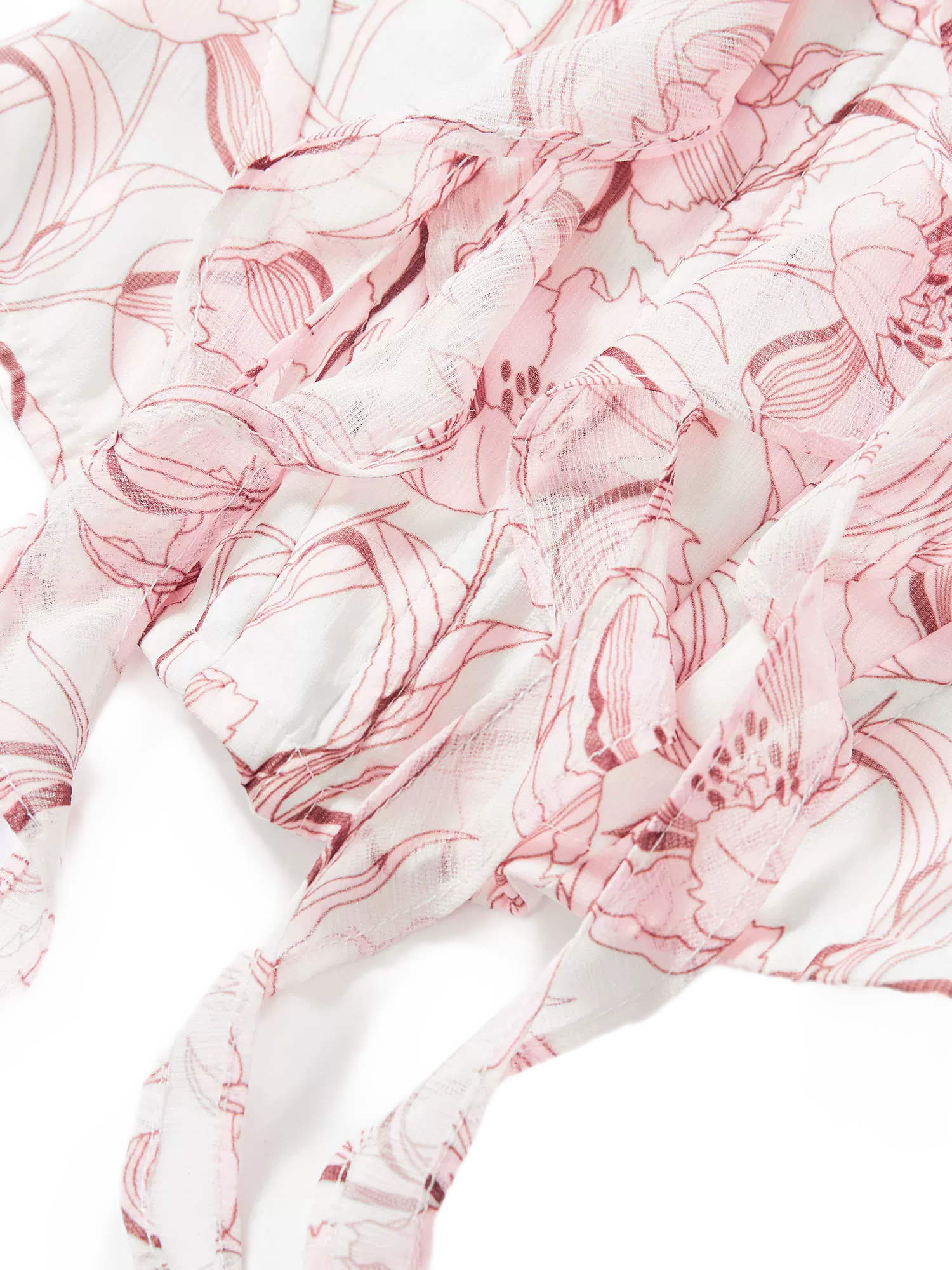 Ruffled Boned Bustier Top
