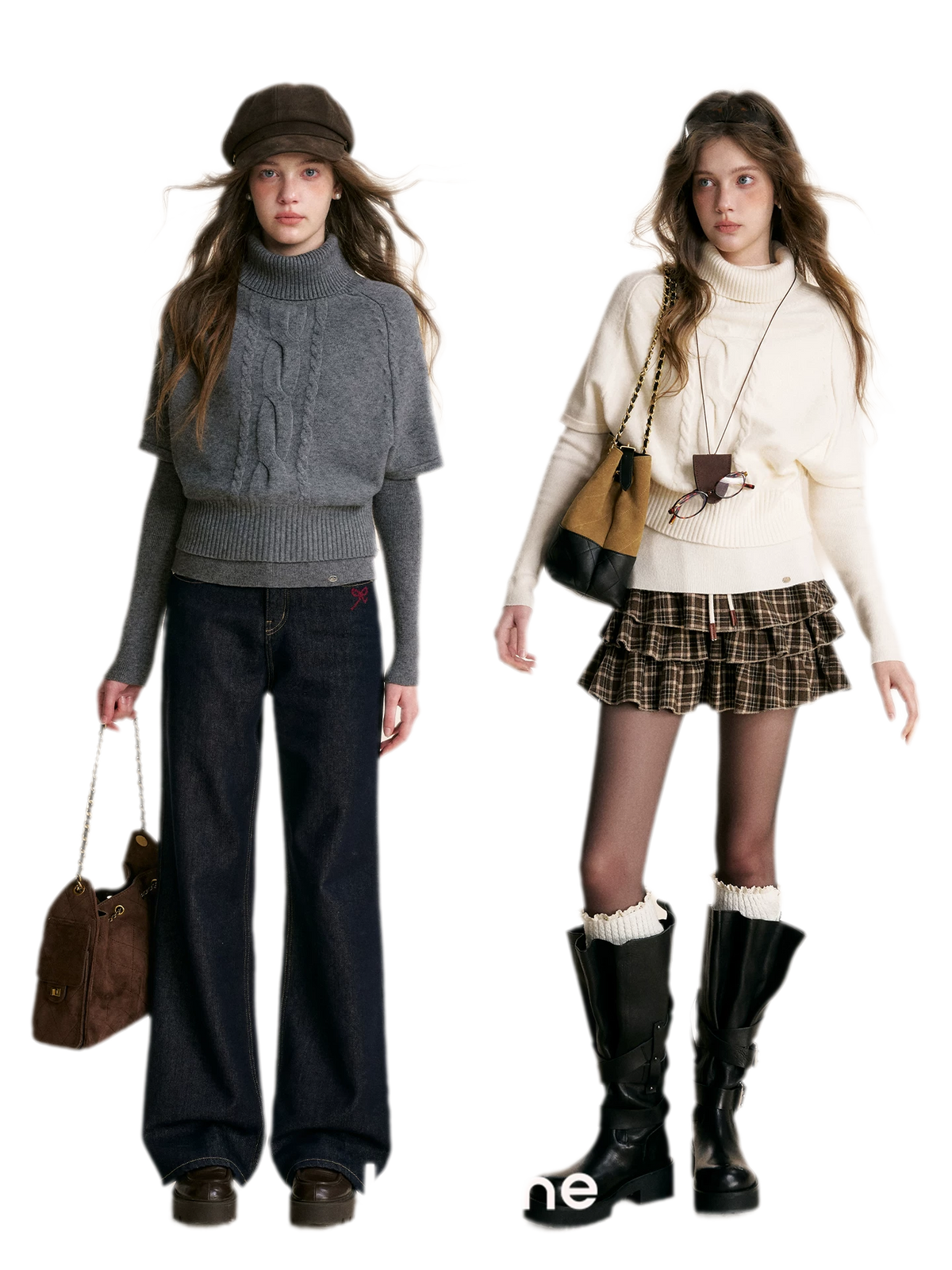 Cable Knit Two-Piece Sweater