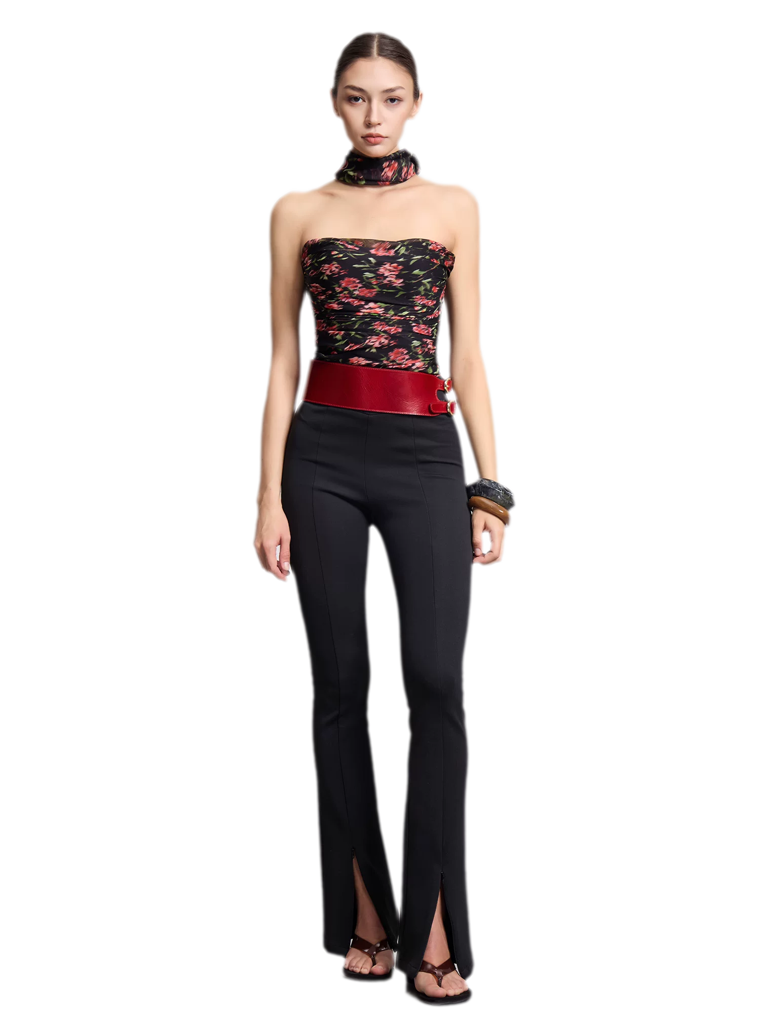 Ruched Strapless Bustier Top