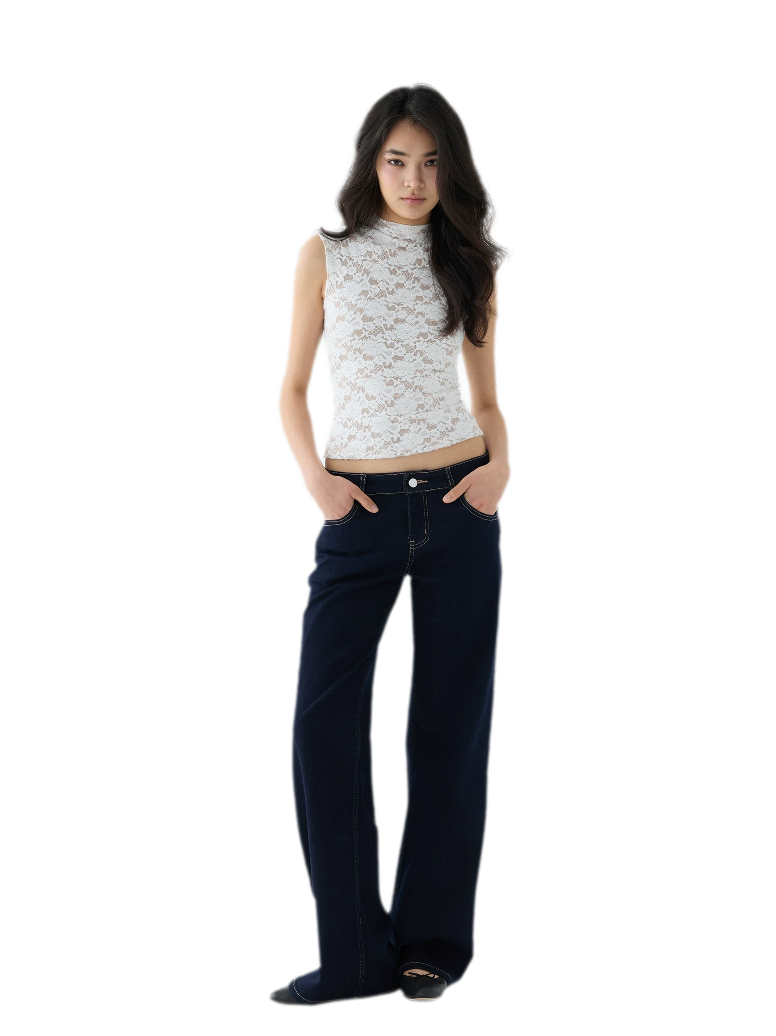 Stretch Lace Cropped Camisole