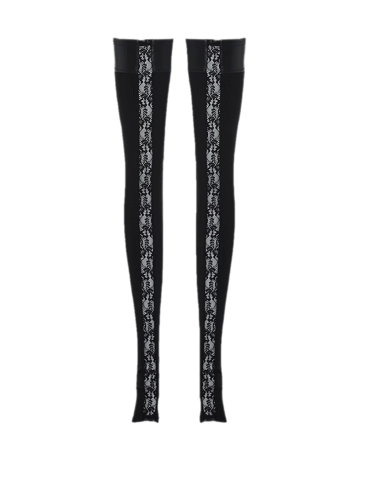 Lace Panel Overknee Socks