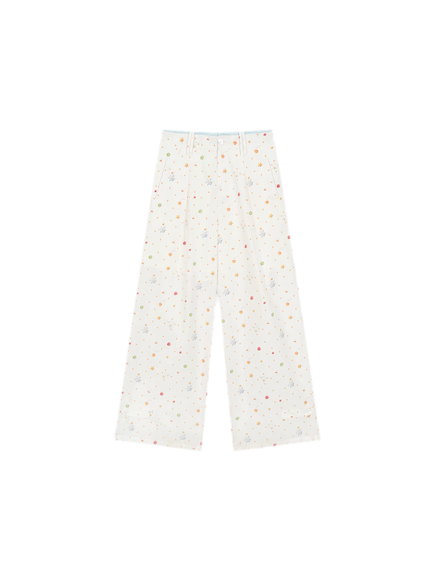 Printed Wide-Leg Pants