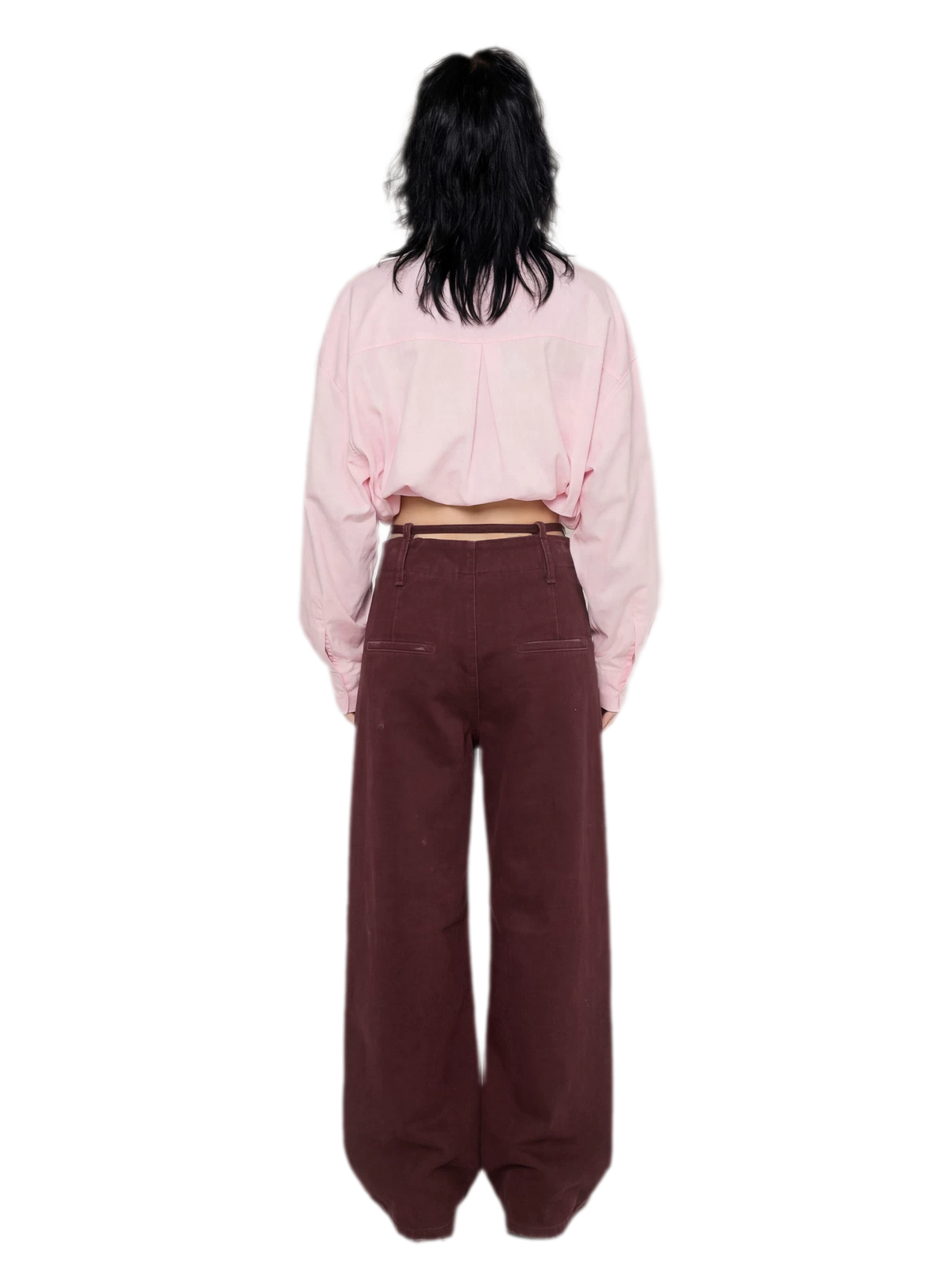 Textured Tie-Front Tencel Shirt