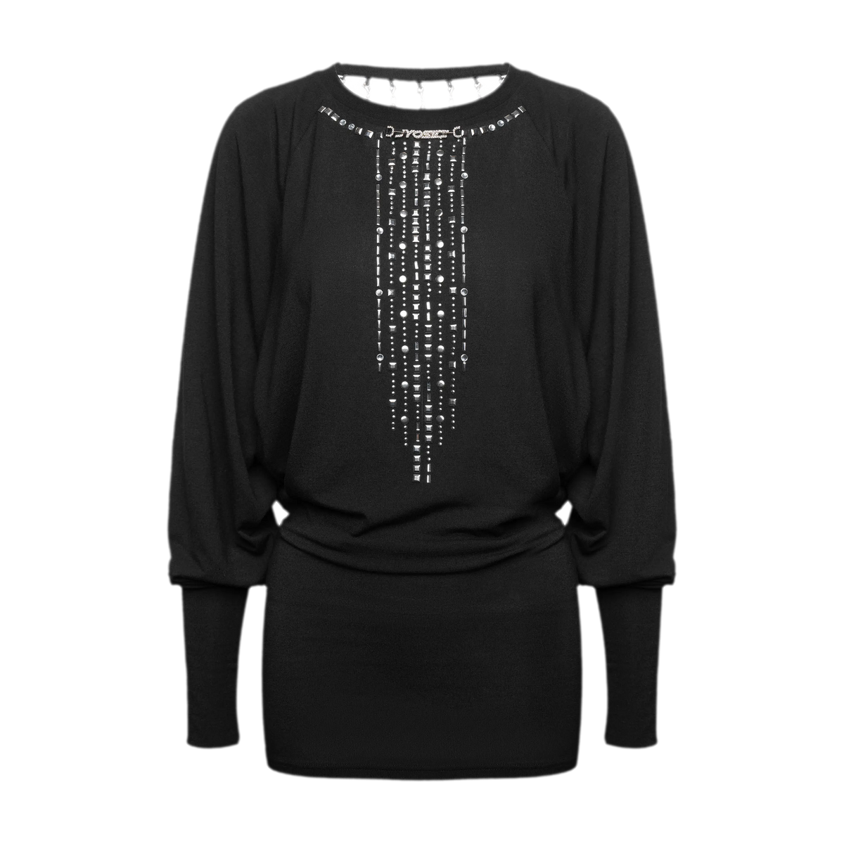 Robe moulante dos nu ornée de strass