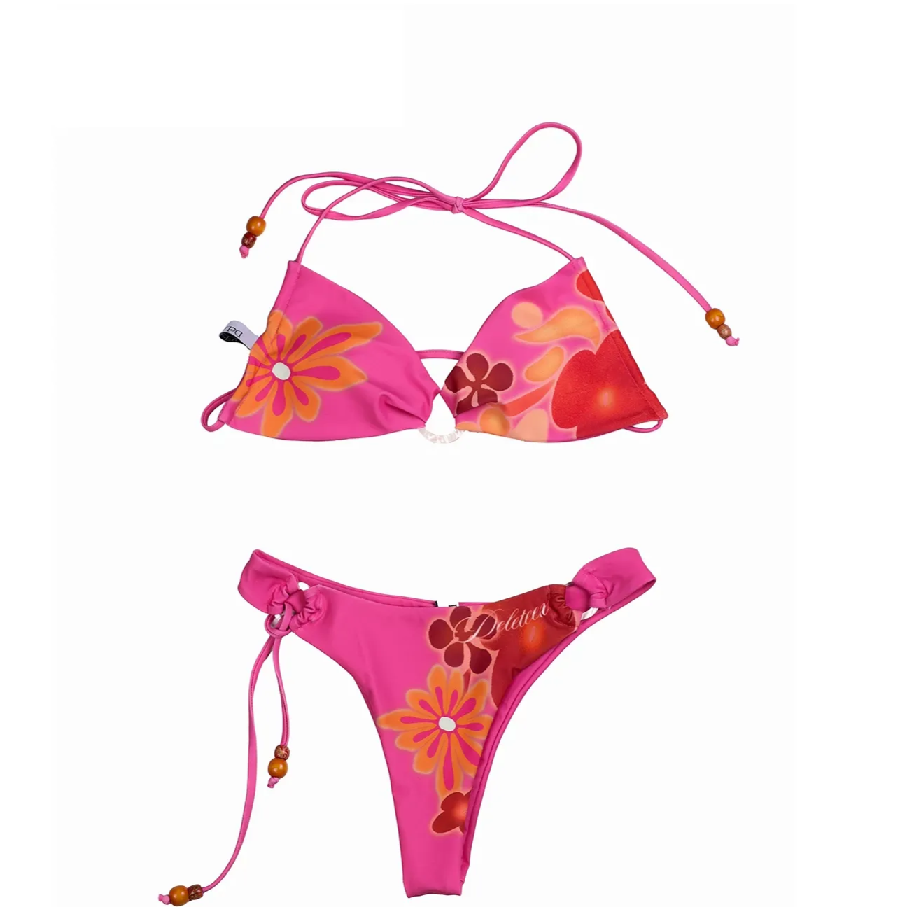 Tropical Print Halter Bikini