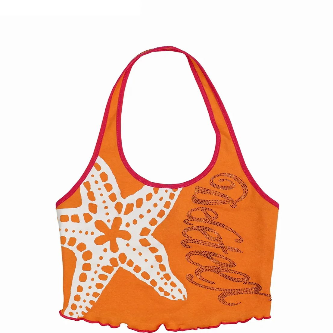 Orange Starfish Halter Cami