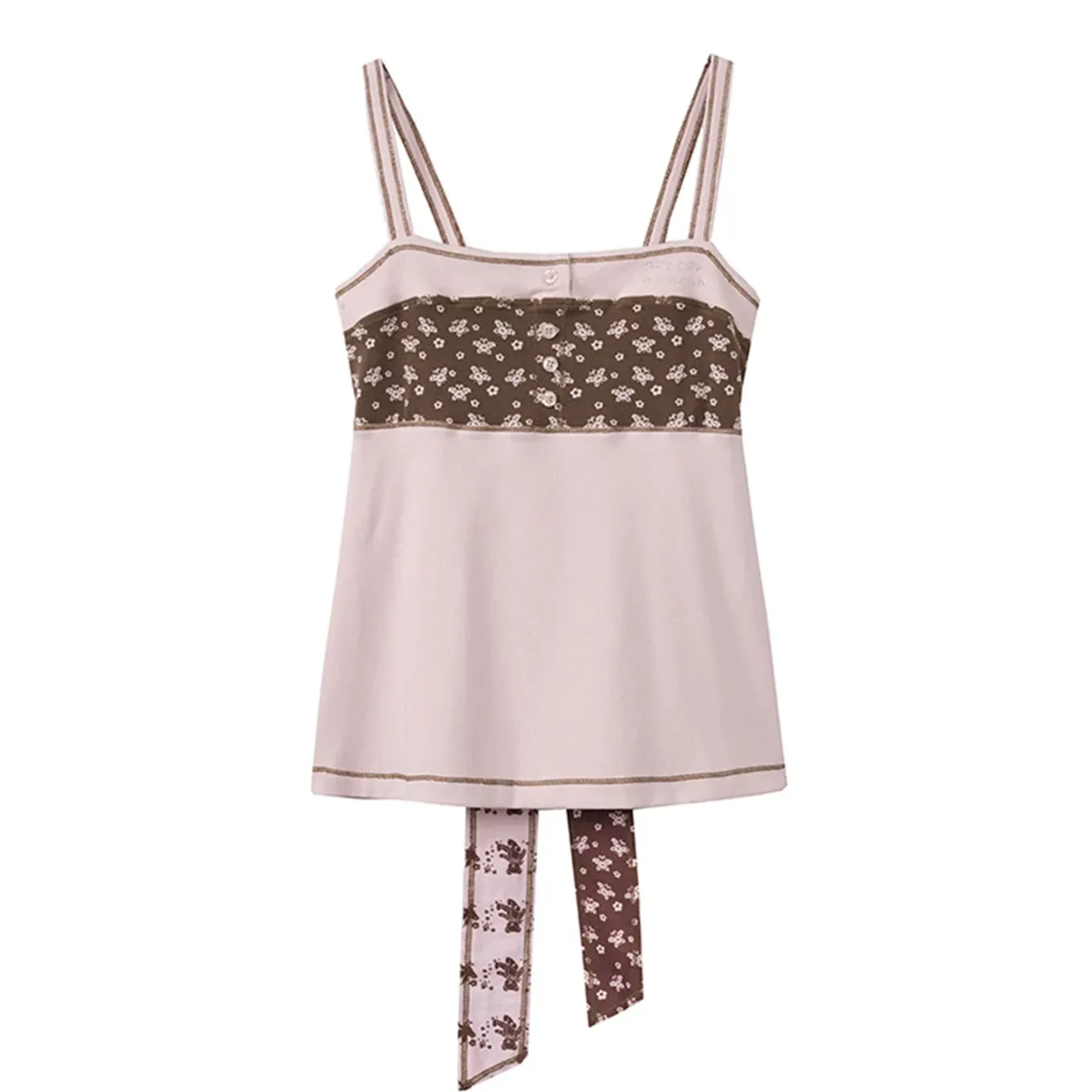 Printed Tie Waist Cami