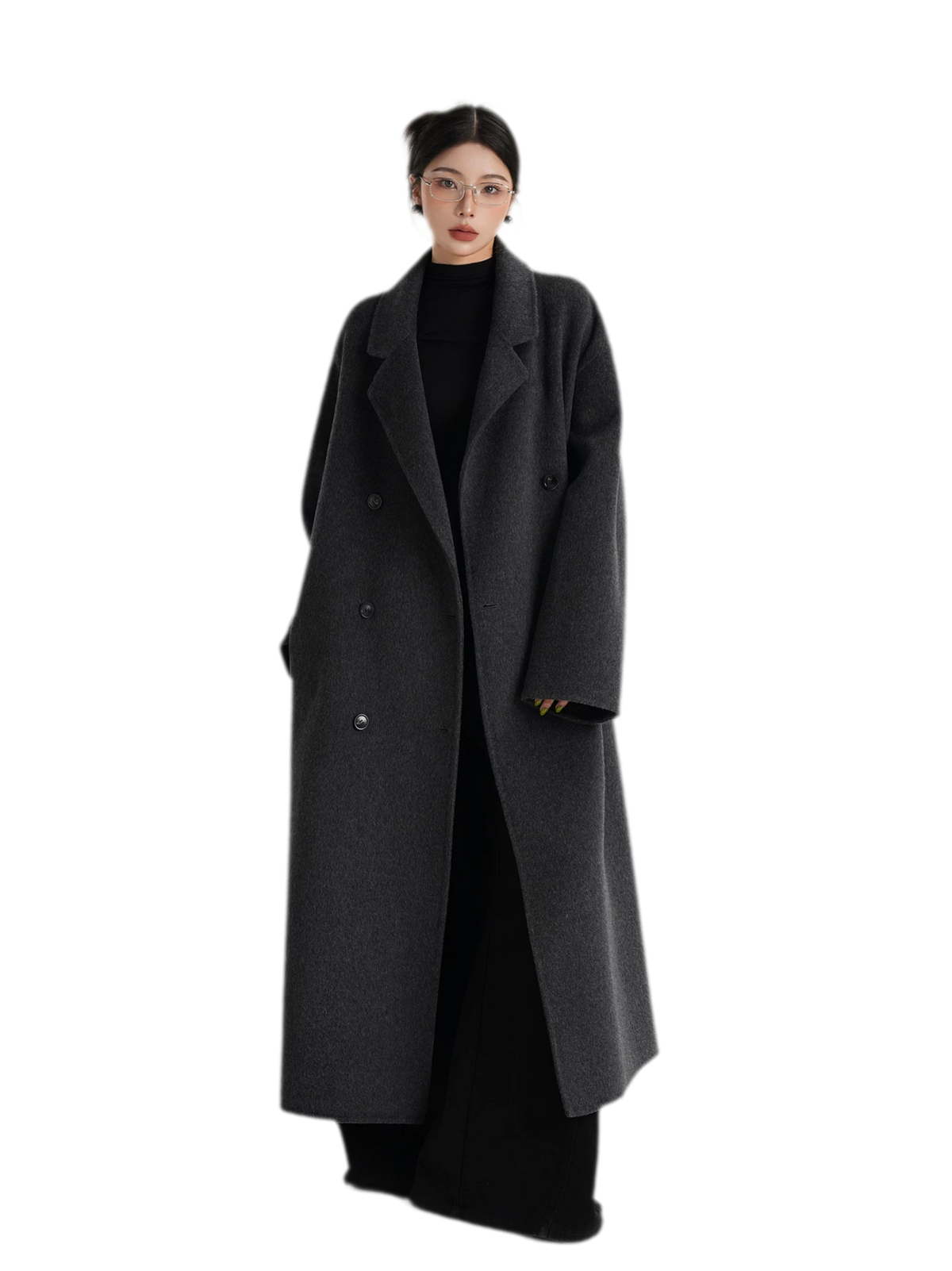 Fuzzy Wool Oversized Long Coat
