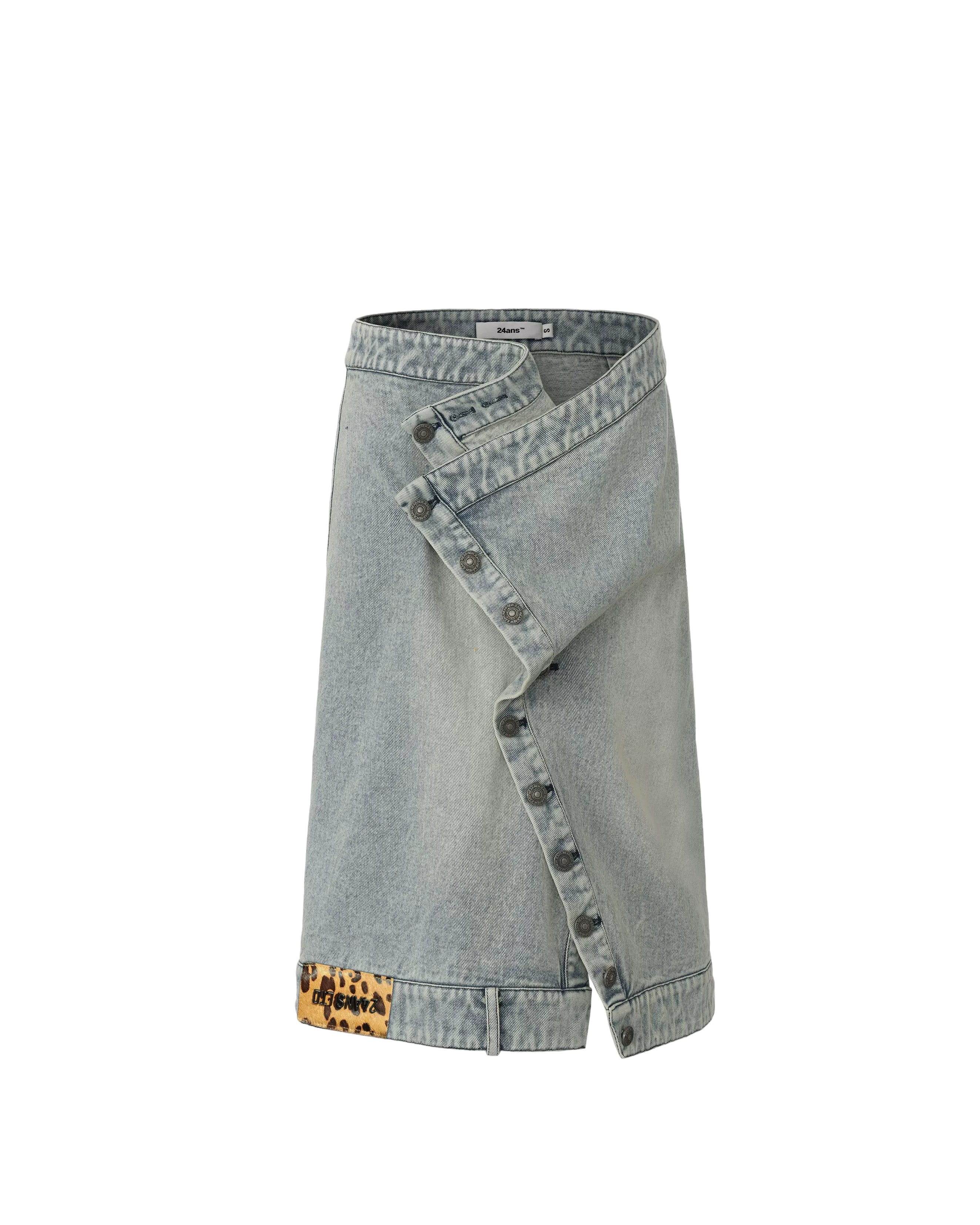 Washed Denim Light Blue Skirt