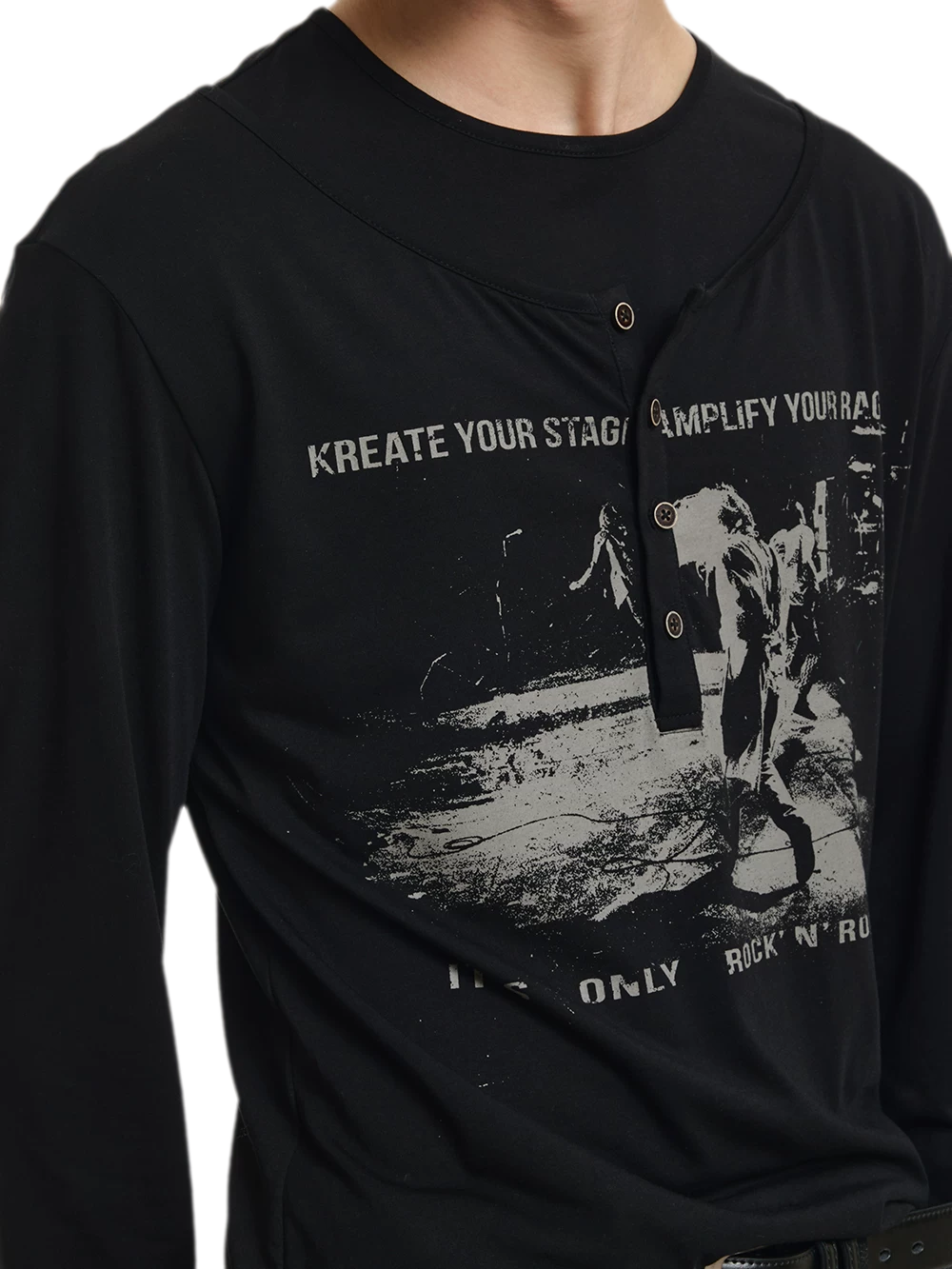 Modal Henley Long-Sleeve T-Shirt