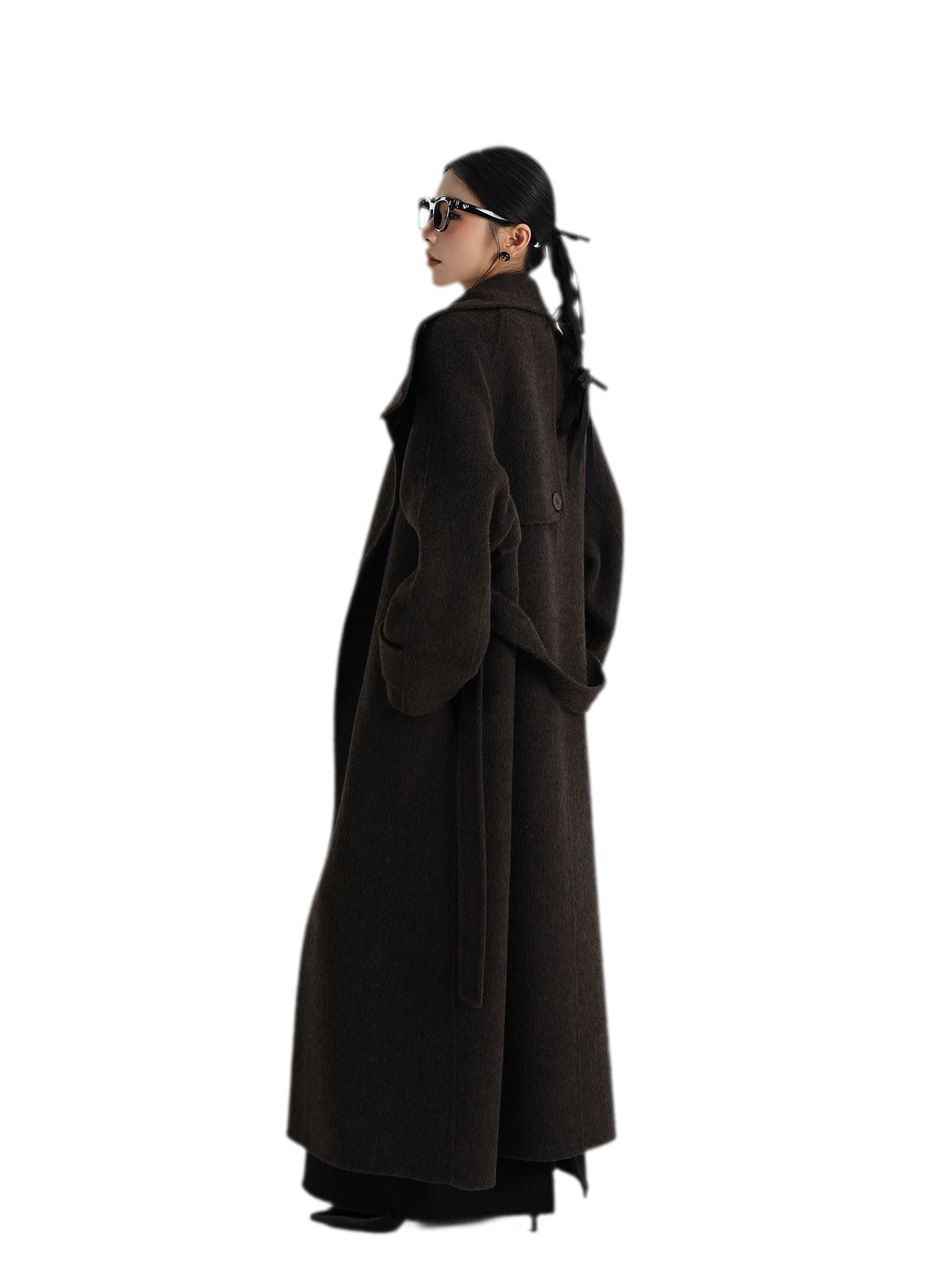 Hand-Sewn Longline Wool Coat