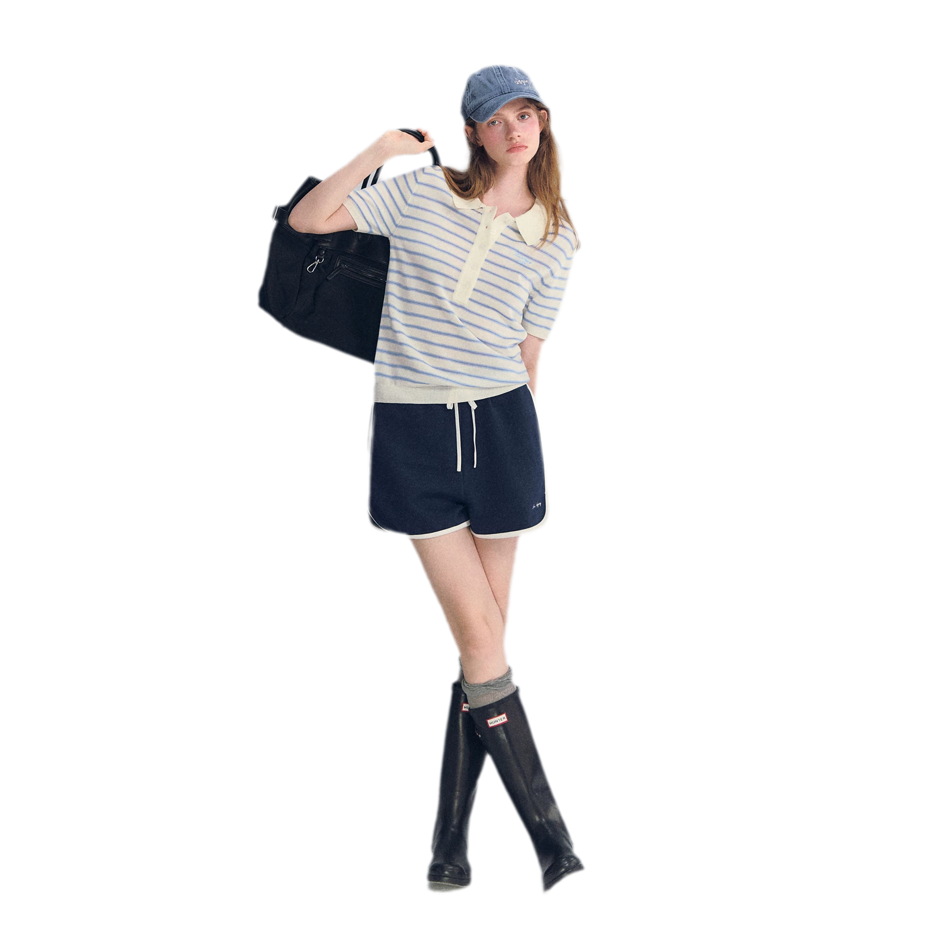 Embroidered Piping Shorts