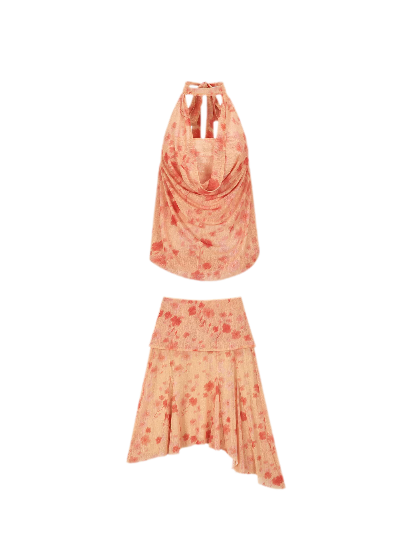 Heart Hunter Vacation Floral Halter Top & Skirt
