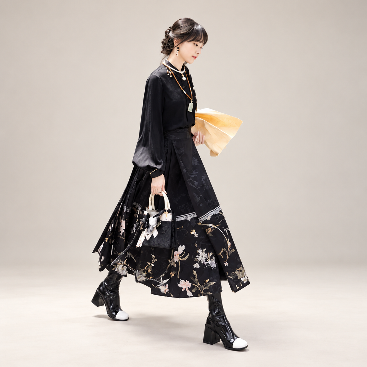 嵌锦 Inlaid Brocade Jacquard Mamian Skirt