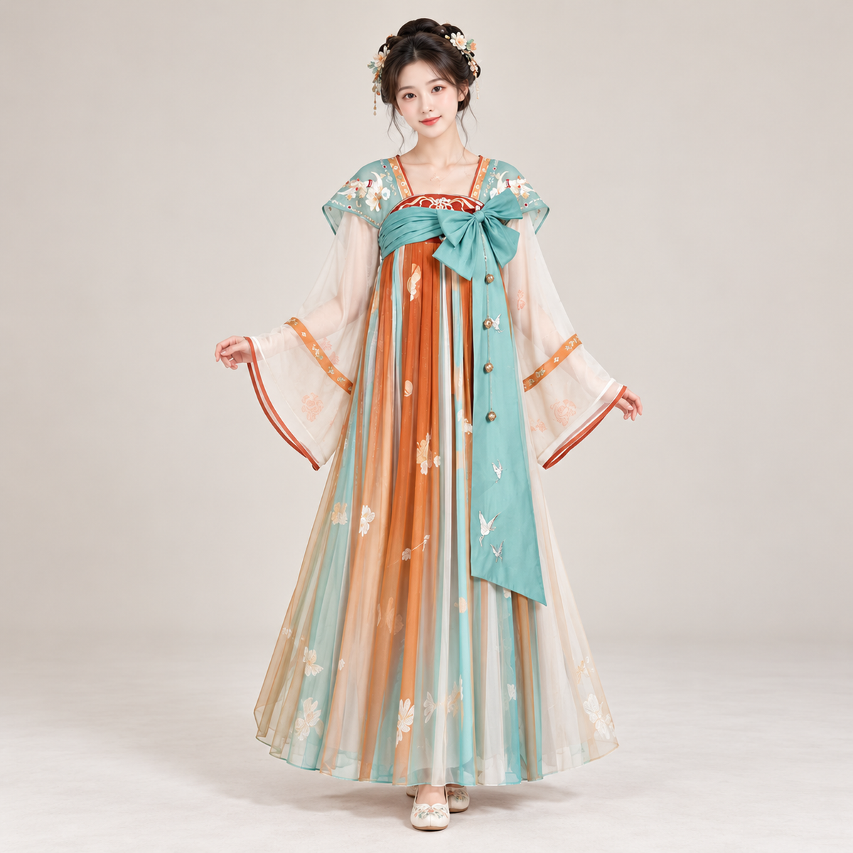 瑶遇见神鹿-王者荣耀联名 Jade Deer Encounter Embroidered Full-Length