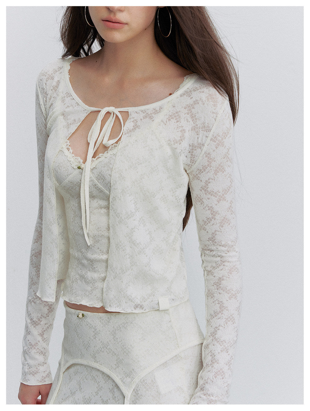 Textured Lace Three-Piece Set