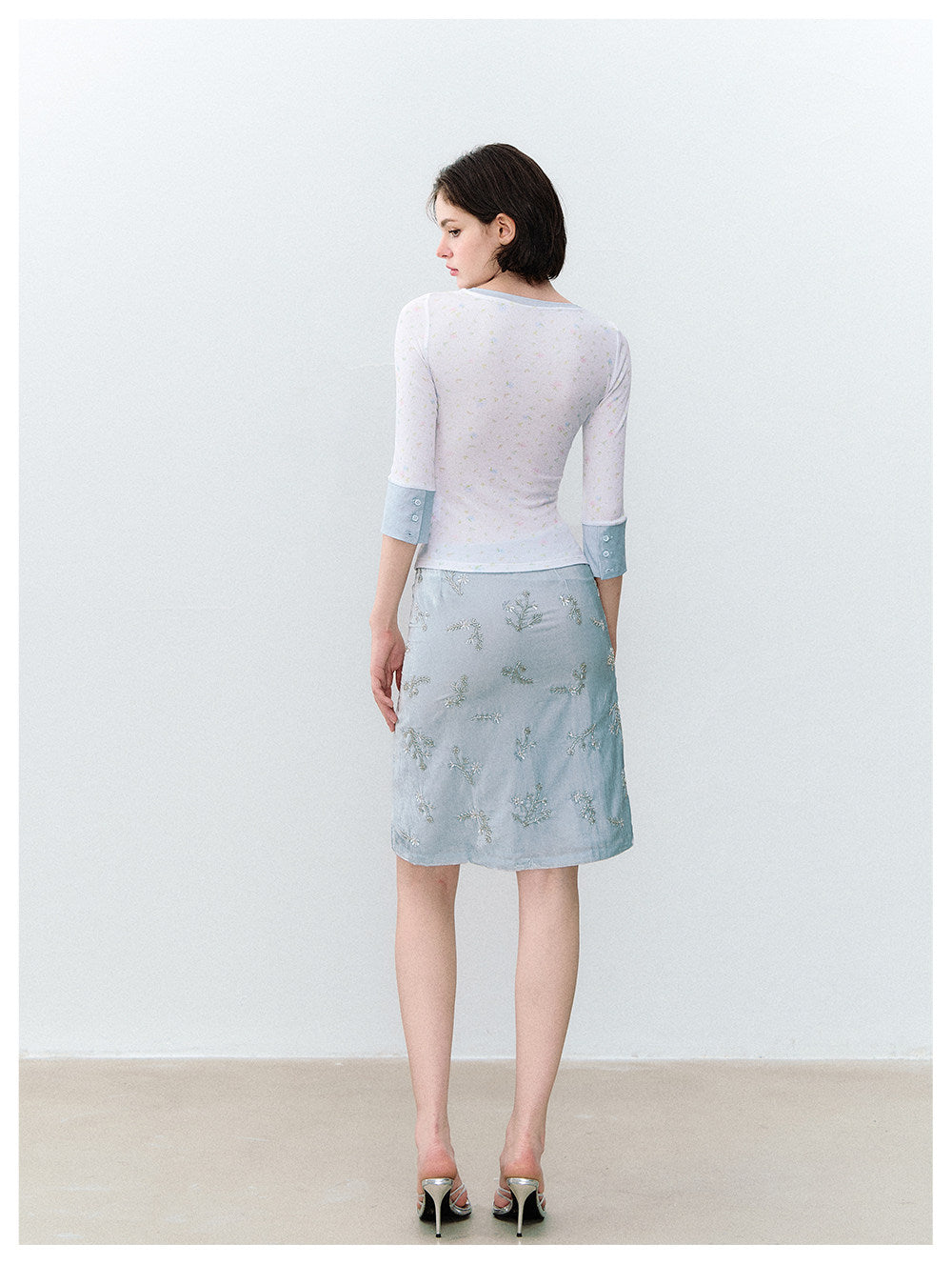 Iris Print Layered T-shirt