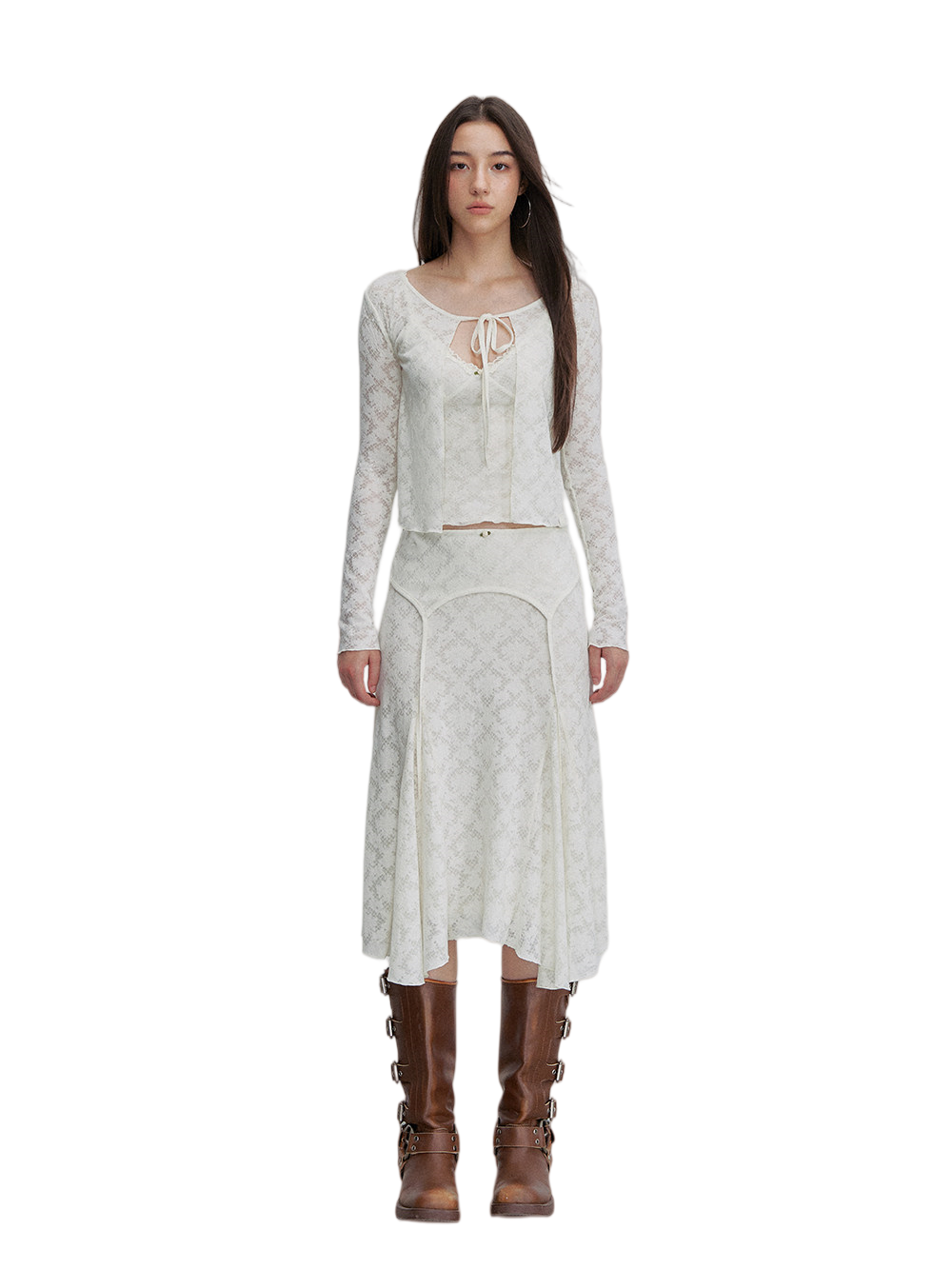 Textured Lace Three-Piece Set