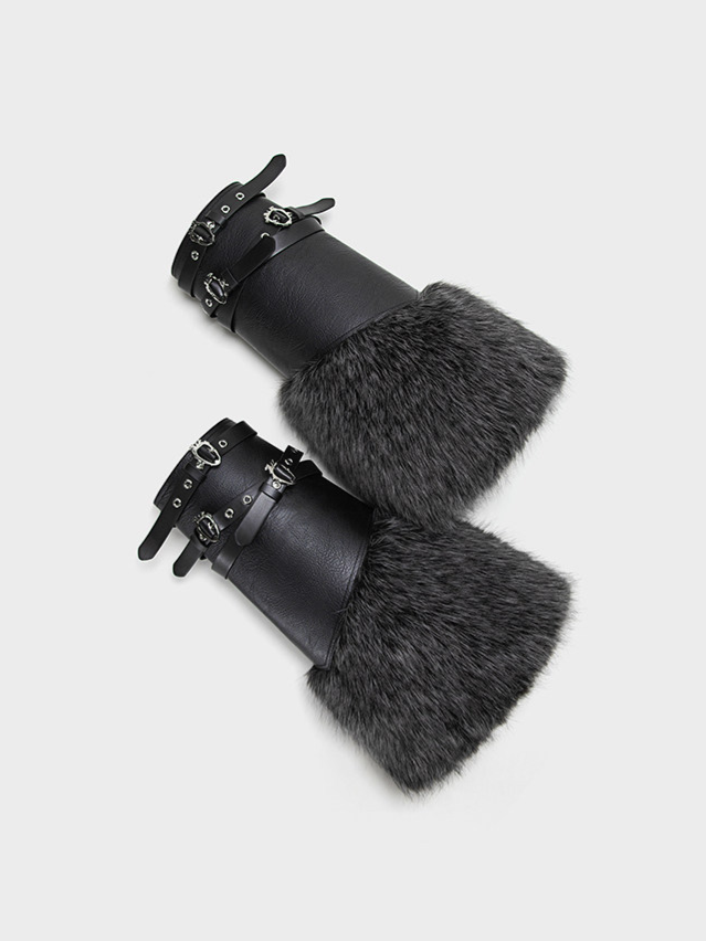 Faux Fur Cuff Leg Warmers