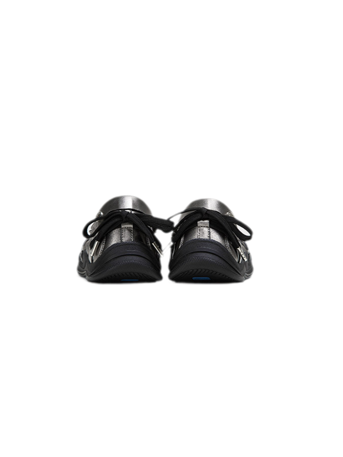 Metallic Bow Ballet Flats