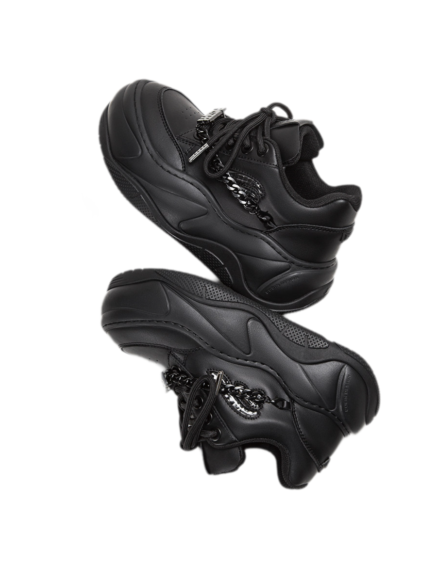 Chain-Detail Height-Boost Boots