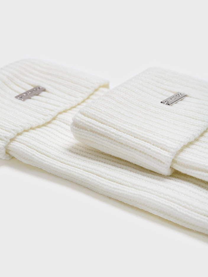 White Knit Leg Warmers
