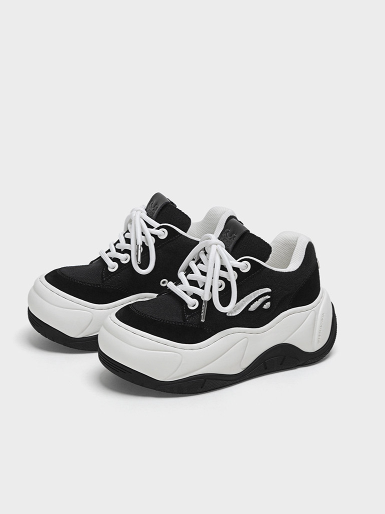 Suede Canvas Thick Sole Shoes