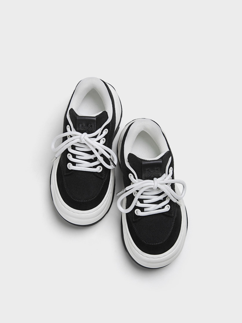 Suede Canvas Thick Sole Shoes