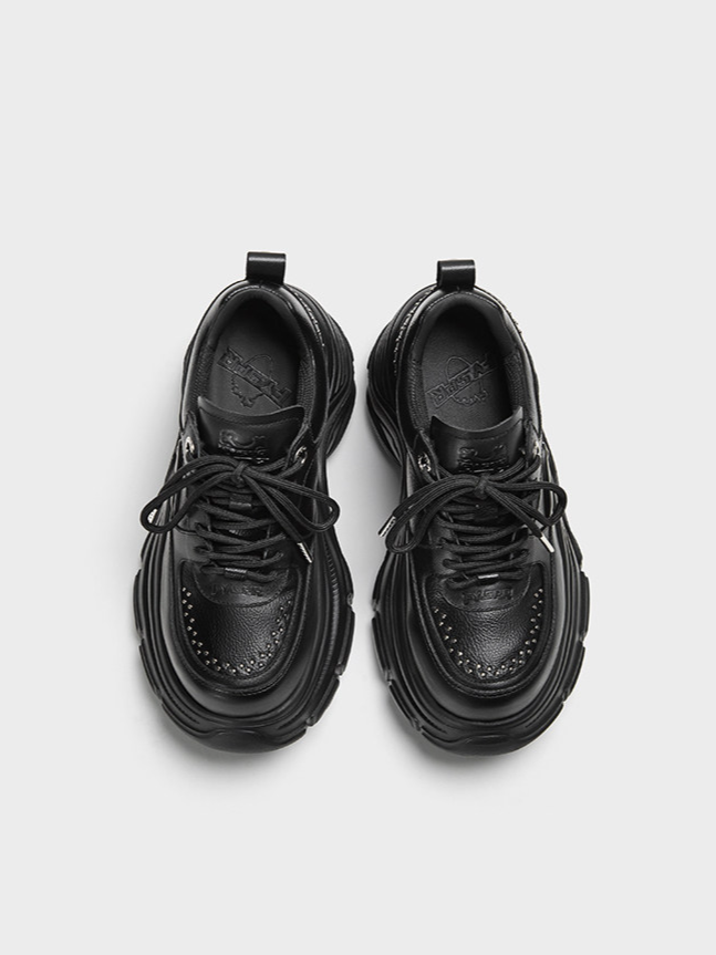Leather Height-Increase Sneakers