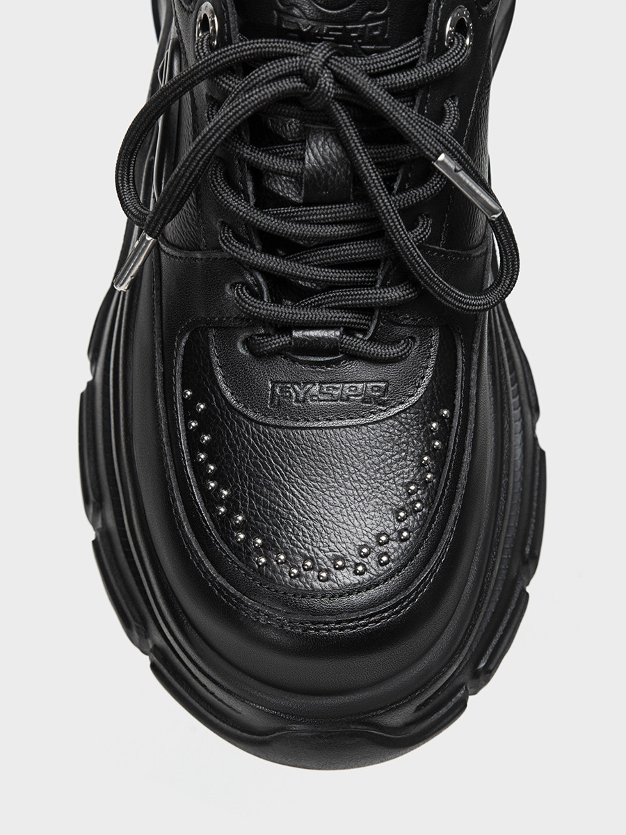 Leather Height-Increase Sneakers