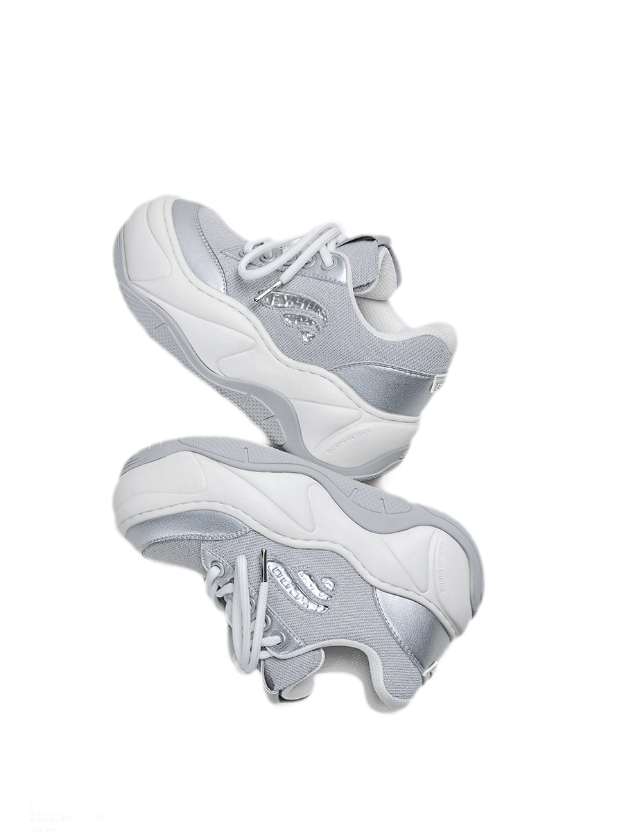 Silver Platform Sneakers