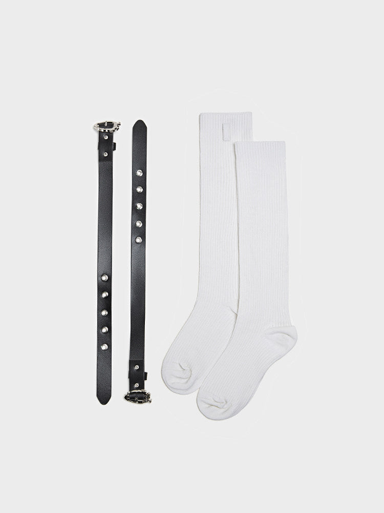 Leather Strap Socks