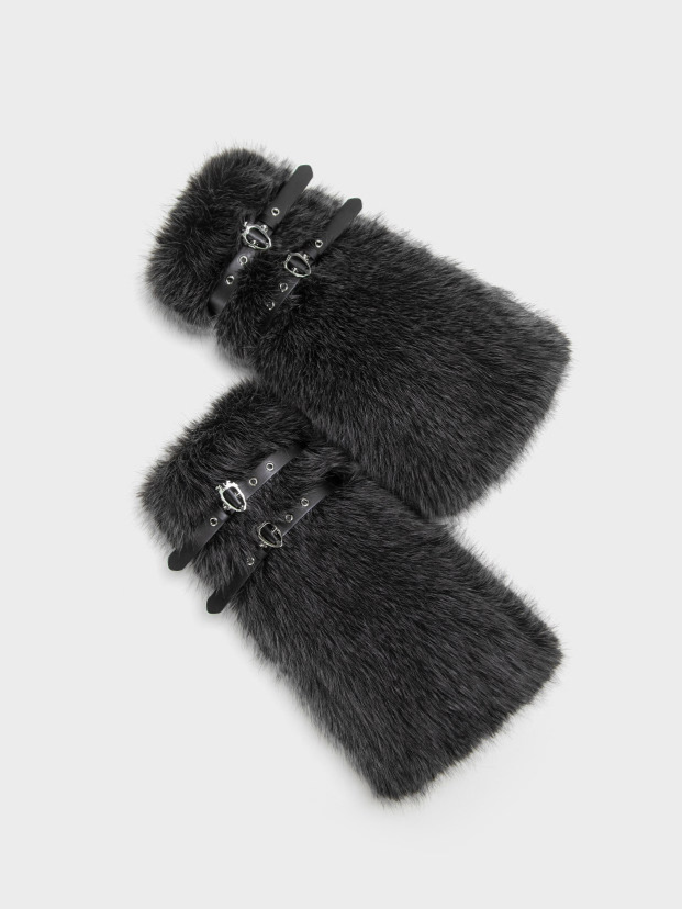 Furry Buckle Boot Covers