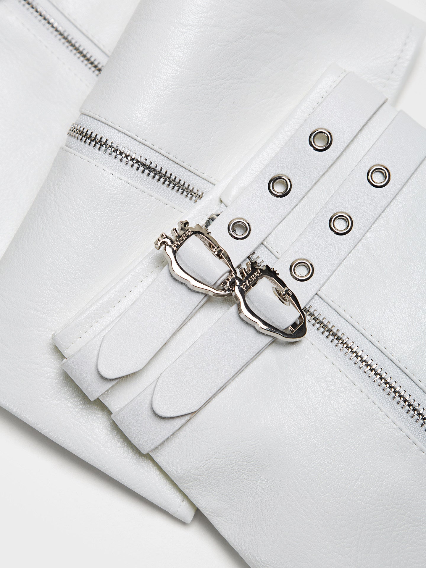 Heart Buckle Faux-Leather Skirt
