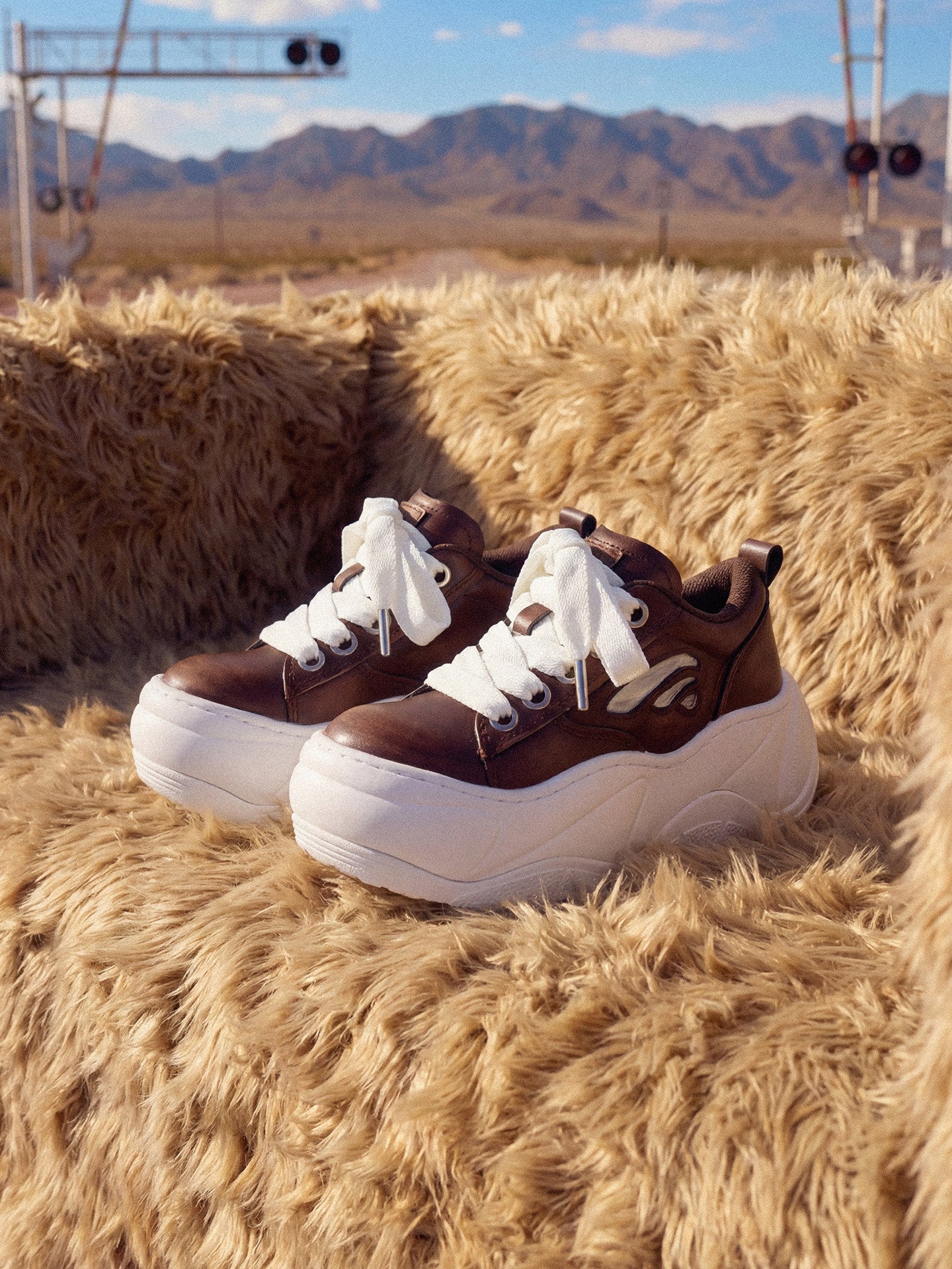Distressed Platform Loafer Shoes